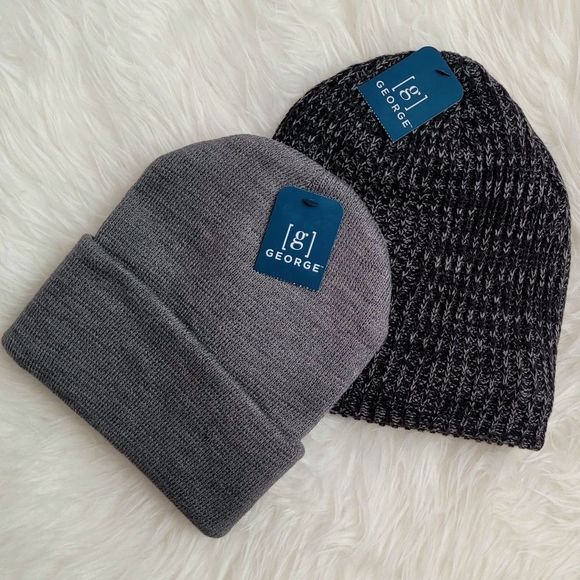 George Other - 🚫SOLD•OUT🚫 Set of 2 Men's Beanie in Black and Gray